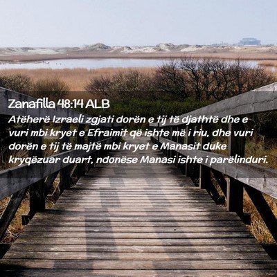 Picture 02 - Zanafilla 48:14 ALB - Atëherë Izraeli zgjati dorën e tij të - Bible Verse Picture