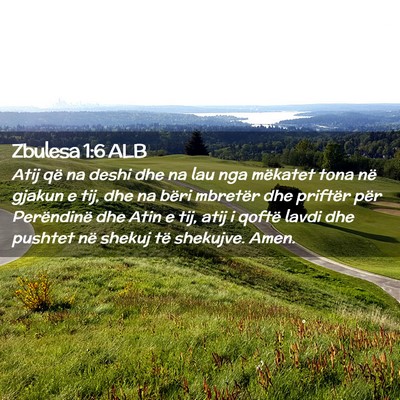 Picture 02 - Zbulesa 1:6 ALB - Atij që na deshi dhe na lau nga mëkatet tona - Bible Verse Picture