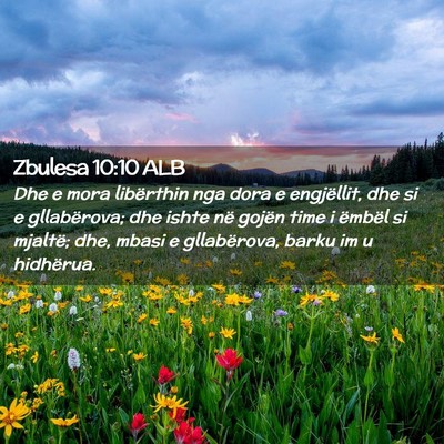 Picture 02 - Zbulesa 10:10 ALB - Dhe e mora libërthin nga dora e engjëllit, dhe - Bible Verse Picture
