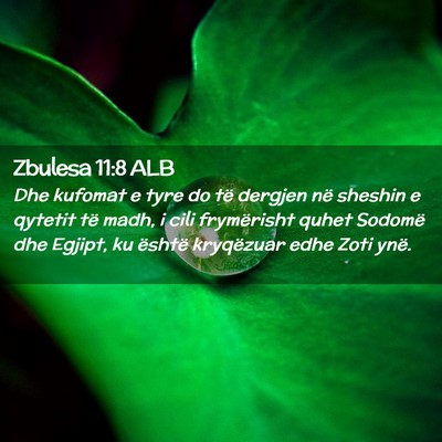 Picture 02 - Zbulesa 11:8 ALB - Dhe kufomat e tyre do të dergjen në sheshin e - Bible Verse Picture