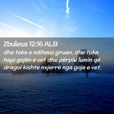 Picture 02 - Zbulesa 12:16 ALB - dhe toka e ndihmoi gruan, dhe toka hapi gojën e - Bible Verse Picture
