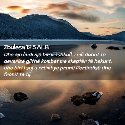 Picture 02 - Zbulesa 12:5 ALB - Dhe ajo lindi një bir mashkull, i cili duhet të - Bible Verse Picture