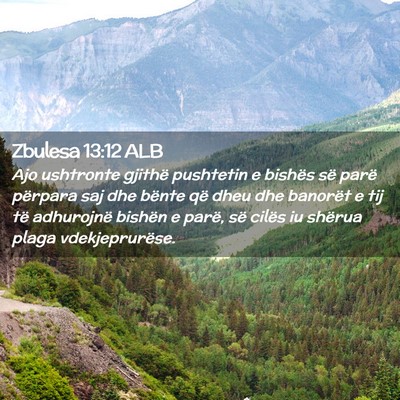 Picture 02 - Zbulesa 13:12 ALB - Ajo ushtronte gjithë pushtetin e bishës së - Bible Verse Picture
