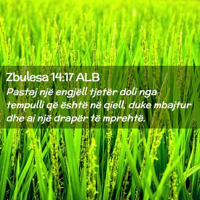 Picture 02 - Zbulesa 14:17 ALB - Pastaj një engjëll tjetër doli nga tempulli - Bible Verse Picture