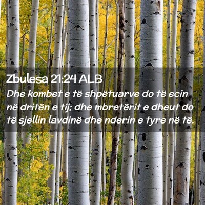 Picture 02 - Zbulesa 21:24 ALB - Dhe kombet e të shpëtuarve do të ecin në - Bible Verse Picture