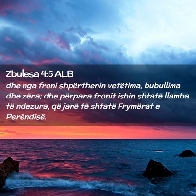 Picture 02 - Zbulesa 4:5 ALB - dhe nga froni shpërthenin vetëtima, bubullima - Bible Verse Picture