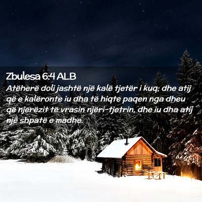 Picture 02 - Zbulesa 6:4 ALB - Atëherë doli jashtë një kalë tjetër i kuq; - Bible Verse Picture