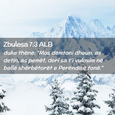 Picture 02 - Zbulesa 7:3 ALB - duke thënë: “Mos dëmtoni dheun, as detin, as - Bible Verse Picture