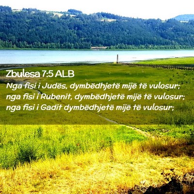 Picture 02 - Zbulesa 7:5 ALB - Nga fisi i Judës, dymbëdhjetë mijë të - Bible Verse Picture