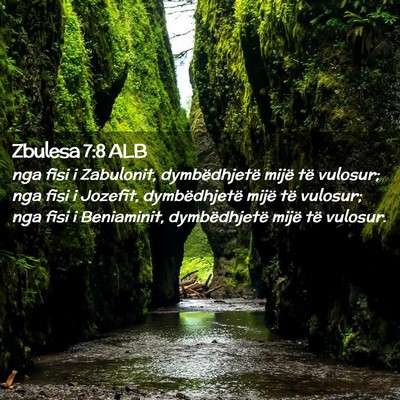 Picture 02 - Zbulesa 7:8 ALB - nga fisi i Zabulonit, dymbëdhjetë mijë të - Bible Verse Picture