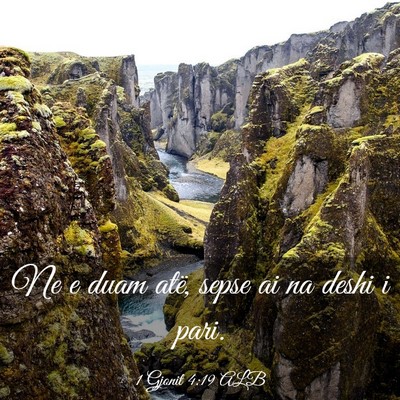 Picture 03 - 1 Gjonit 4:19 ALB - Ne e duam atë, sepse ai na deshi i - Bible Verse Picture