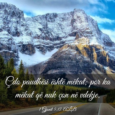 Picture 03 - 1 Gjonit 5:17 ALB - Çdo paudhësi është mëkat; por ka mëkat që - Bible Verse Picture