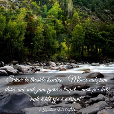 Picture 03 - 1 Korintasve 12:15 ALB - Sikur të thoshte këmba: “Mbasi nuk jam dorë, - Bible Verse Picture