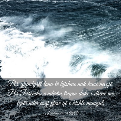 Picture 03 - 1 Korintasve 12:24 ALB - Por gjymtyrët tona të hijshme nuk kanë - Bible Verse Picture