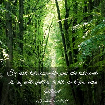 Picture 03 - 1 Korintasve 15:48 ALB - Siç është tokësori ashtu janë dhe - Bible Verse Picture