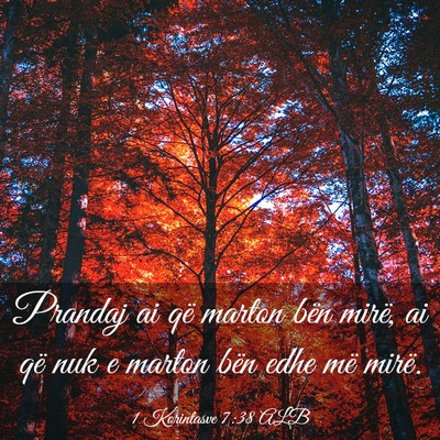 Picture 03 - 1 Korintasve 7:38 ALB - Prandaj ai që marton bën mirë, ai që nuk e - Bible Verse Picture