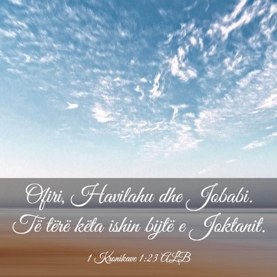 Picture 03 - 1 Kronikave 1:23 ALB - Ofiri, Havilahu dhe Jobabi. Të tërë këta - Bible Verse Picture