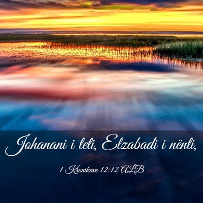 Picture 03 - 1 Kronikave 12:12 ALB - Johanani i teti, Elzabadi i - Bible Verse Picture