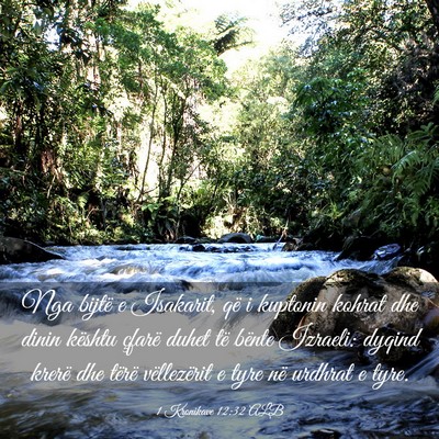 Picture 03 - 1 Kronikave 12:32 ALB - Nga bijtë e Isakarit, që i kuptonin kohrat dhe - Bible Verse Picture