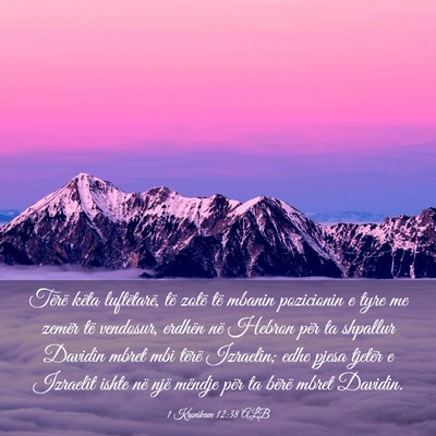 Picture 03 - 1 Kronikave 12:38 ALB - Tërë këta luftëtarë, të zotë të mbanin - Bible Verse Picture