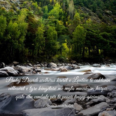 Picture 03 - 1 Kronikave 15:16 ALB - Pastaj Davidi urdhëroi krerët e Levitëve të - Bible Verse Picture