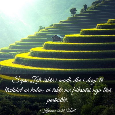 Picture 03 - 1 Kronikave 16:25 ALB - Sepse Zoti është i madh dhe i denjë të - Bible Verse Picture