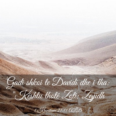 Picture 03 - 1 Kronikave 21:11 ALB - Gadi shkoi te Davidi dhe i tha: 
