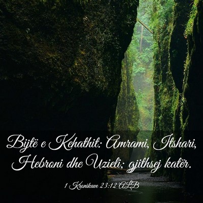 Picture 03 - 1 Kronikave 23:12 ALB - Bijtë e Kehathit: Amrami, Itshari, Hebroni dhe - Bible Verse Picture