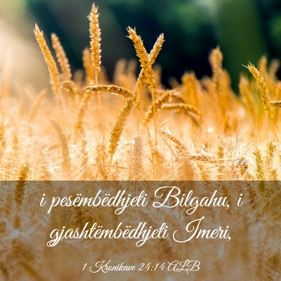 Picture 03 - 1 Kronikave 24:14 ALB - i pesëmbëdhjeti Bilgahu, i gjashtëmbëdhjeti - Bible Verse Picture