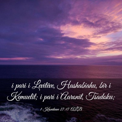 Picture 03 - 1 Kronikave 27:17 ALB - i pari i Levitëve, Hashabiahu, bir i Kemuelit; i - Bible Verse Picture