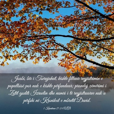 Picture 03 - 1 Kronikave 27:24 ALB - Joabi, bir i Tserujahut, kishte filluar - Bible Verse Picture