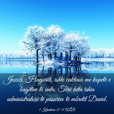 Picture 03 - 1 Kronikave 27:31 ALB - Jazizi, Hagariti, ishte caktuar me kopetë e - Bible Verse Picture