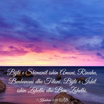 Picture 03 - 1 Kronikave 4:20 ALB - Bijtë e Shimonit ishin Amoni, Rinahu, Benhanani - Bible Verse Picture