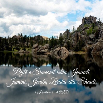 Picture 03 - 1 Kronikave 4:24 ALB - Bijtë e Simeonit ishin Jemueli, Jamini, Jaribi, - Bible Verse Picture
