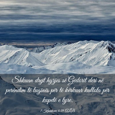 Picture 03 - 1 Kronikave 4:39 ALB - Shkuan drejt hyrjes së Gedorit deri në - Bible Verse Picture