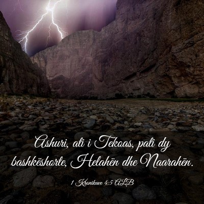 Picture 03 - 1 Kronikave 4:5 ALB - Ashuri, ati i Tekoas, pati dy bashkëshorte, - Bible Verse Picture