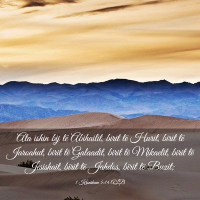 Picture 03 - 1 Kronikave 5:14 ALB - Ata ishin bij të Abihailit, birit të Hurit, - Bible Verse Picture
