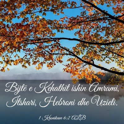 Picture 03 - 1 Kronikave 6:2 ALB - Bijtë e Kehathit ishin Amrami, Itshari, Hebroni - Bible Verse Picture