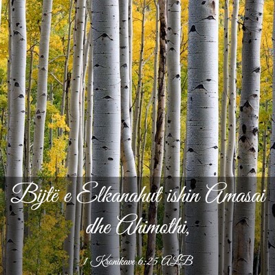 Picture 03 - 1 Kronikave 6:25 ALB - Bijtë e Elkanahut ishin Amasai dhe - Bible Verse Picture