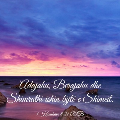 Picture 03 - 1 Kronikave 8:21 ALB - Adajahu, Berajahu dhe Shimrathi ishin bijtë e - Bible Verse Picture
