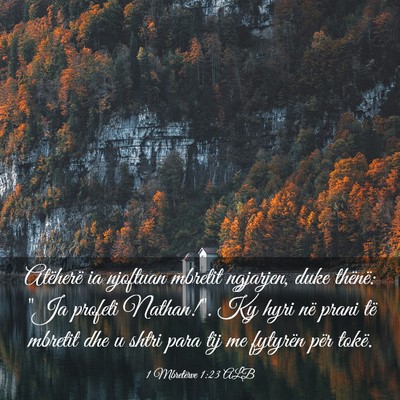 Picture 03 - 1 Mbretërve 1:23 ALB - Atëherë ia njoftuan mbretit ngjarjen, duke - Bible Verse Picture