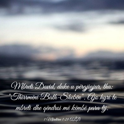 Picture 03 - 1 Mbretërve 1:28 ALB - Mbreti David, duke u përgjigjur, tha: - Bible Verse Picture