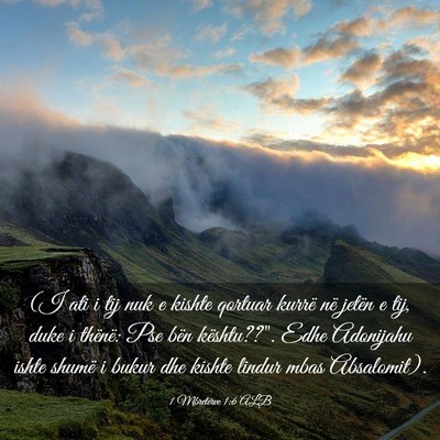 Picture 03 - 1 Mbretërve 1:6 ALB - (I ati i tij nuk e kishte qortuar kurrë në - Bible Verse Picture