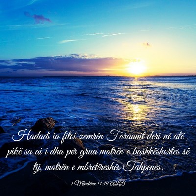 Picture 03 - 1 Mbretërve 11:19 ALB - Hadadi ia fitoi zemrën Faraonit deri në atë - Bible Verse Picture