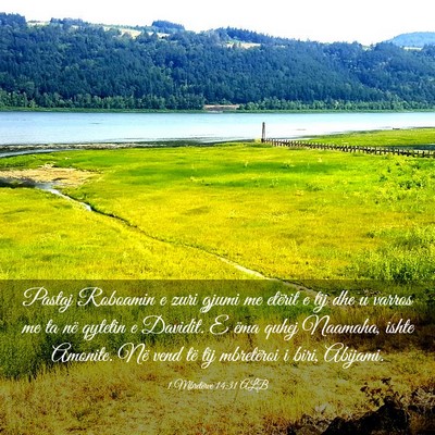 Picture 03 - 1 Mbretërve 14:31 ALB - Pastaj Roboamin e zuri gjumi me etërit e tij dhe - Bible Verse Picture