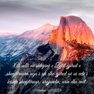 Picture 03 - 1 Mbretërve 15:15 ALB - Ai solli në shtëpinë e Zotit gjërat e - Bible Verse Picture