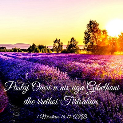 Picture 03 - 1 Mbretërve 16:17 ALB - Pastaj Omri u nis nga Gibethoni dhe rrethoi - Bible Verse Picture