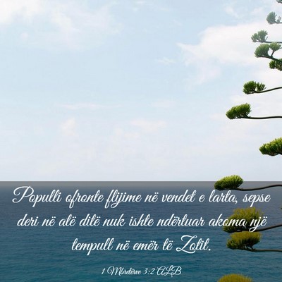 Picture 03 - 1 Mbretërve 3:2 ALB - Populli ofronte flijime në vendet e larta, sepse - Bible Verse Picture