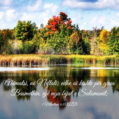 Picture 03 - 1 Mbretërve 4:15 ALB - Ahimatsi, në Neftali; edhe ai kishte për grua - Bible Verse Picture