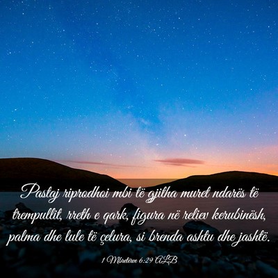 Picture 03 - 1 Mbretërve 6:29 ALB - Pastaj riprodhoi mbi të gjitha muret ndarës të - Bible Verse Picture